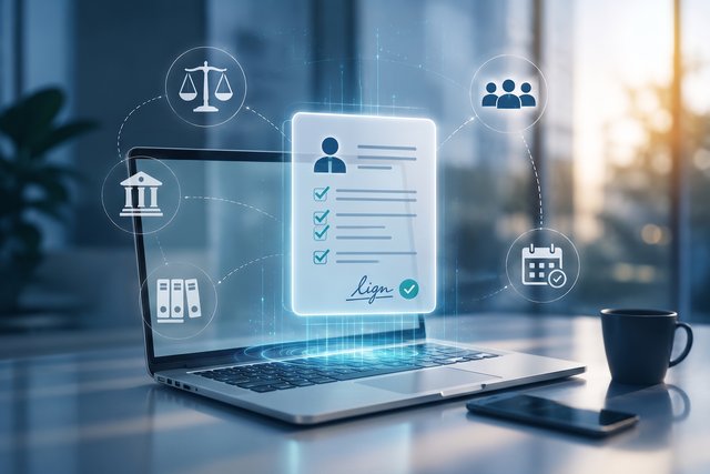 Labor law documentation, contracts, and institutional registrations